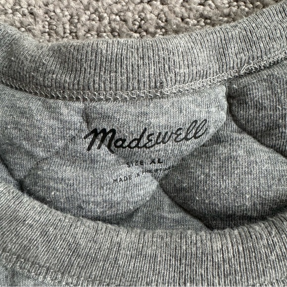 Madewell Quilted Sweatshirt Pullover XL - Picture 6 of 8